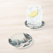 防峰の森の風景アート コースター (側面)