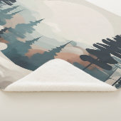 防峰の森の風景アート シェルパブランケット (3/4)