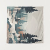 防峰の森の風景アート タペストリー (正面(横))