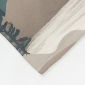 防峰の森の風景アート フリースブランケット (角)