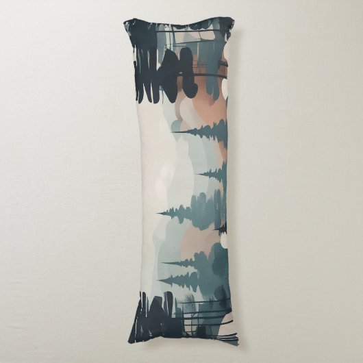 防峰の森の風景アート ボディピロー (正面縦)