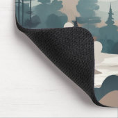 防峰の森の風景アート マウスパッド (コーナー)