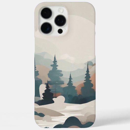 防峰の森の風景アート Case-Mate iPhoneケース (裏面)