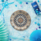 防峰エレガント野草花文様セラミッ結婚クス ペーパープレート (パーティー)