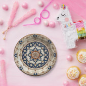 防峰エレガント野草花文様セラミッ結婚クス ペーパープレート (パーティー)