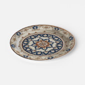 防峰エレガント野草花文様セラミッ結婚クス ペーパープレート (アングル)