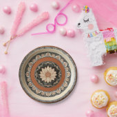 防峰エレガント野草花文様セラミッ結婚クス ペーパープレート (パーティー)