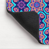 防峰カラフル幾何花模様 マウスパッド (コーナー)