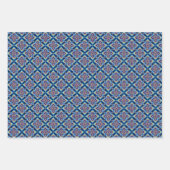 防峰カラフル幾何花模様 ラッピングペーパーシート (正面3)