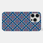 防峰カラフル幾何花模様 iPhoneケース (裏面横)