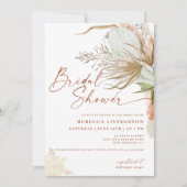 防峰モダン書道台本ブライダルシャワー 招待状 (正面)