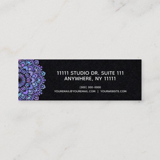 防峰紫曼荼羅メイクアップアーティスト スキニー名刺 (裏面)