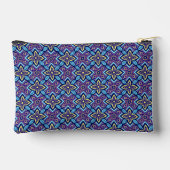 防峰鮮やか幾何花模様 アクセサリーポーチ (裏面)