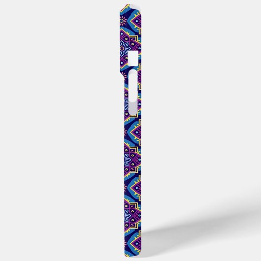 防峰鮮やか幾何花模様 Case-Mate iPhoneケース (裏面 / 左)