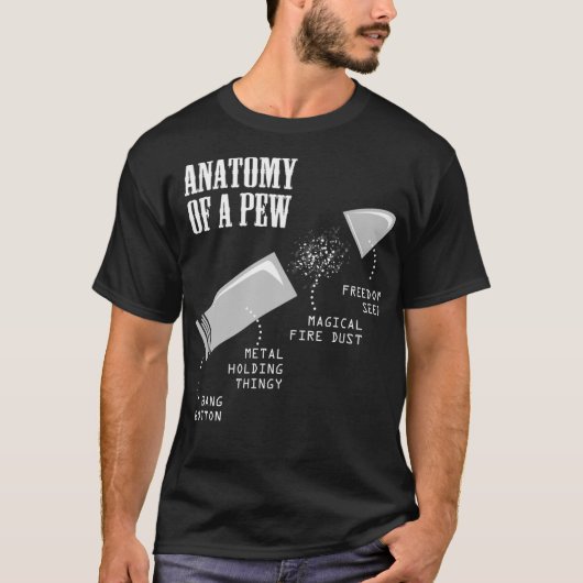防弾チョークの構造 銃 武器 弾 防弾 Tシャツ (正面)