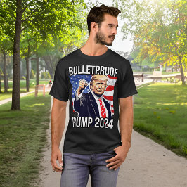 防弾型プロドナルド・トランプ2024選挙アメリカ Tシャツ