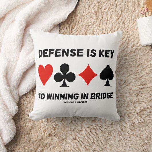 防御はブリッジカードのスーツで勝利する鍵 クッション (ブランケット)