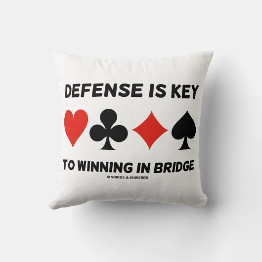 防御はブリッジカードのスーツで勝利する鍵 クッション (裏面)