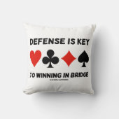 防御はブリッジカードのスーツで勝利する鍵 クッション (正面)