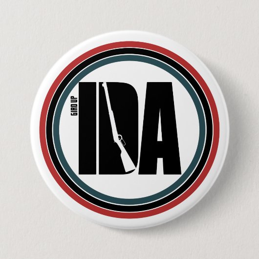 防御を固める | IDA 缶バッジ (正面)