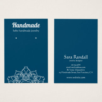 防方白曼荼羅ダークティール（緑がかった色）イヤリングディスプレイ