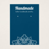 防方白曼荼羅ダークティール（緑がかった色）イヤリングディスプレイ (正面)