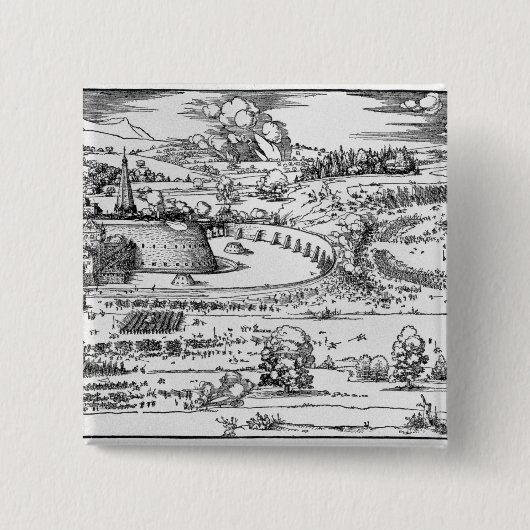 防止方法のデモンストレーション 缶バッジ (正面)