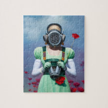 防毒マスクに入ったドロシー