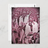 防毒マスクを使用した女性 ポストカード (正面/裏面)