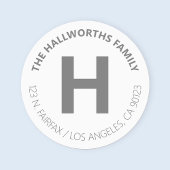 防水はっきりした白モダンとグレー ラベル