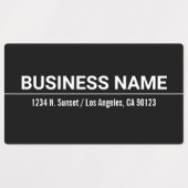 防水はっきりした白黒ラベル ラベル (デザイン1)