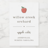 防水アップルサイダーバタージェリージャムラベル ワインラベル (シングルラベル)