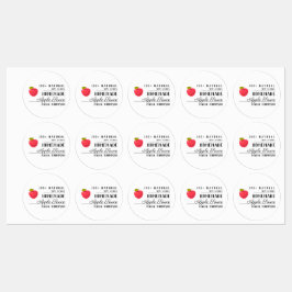 防水アップルソースモダンタイポグラフィラベル ラベル