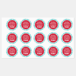 防水アレルギー警告カスタマイズ子保育園 ラベル