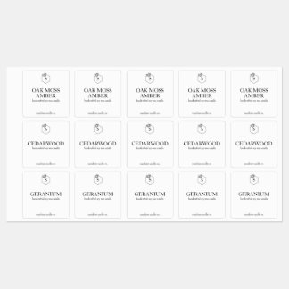 防水カスタムキャンドルラベル – 複数の香 ラベル