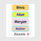 防水キッド名ラベル、名前シール子供へ シール (シート)