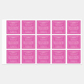 防水シンプルピンク白石鹸化粧品ラベル ラベル (シート)