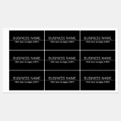 防水シンプル白黒業 ラベル (シート)