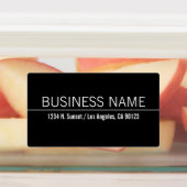 防水シンプル白黒業 ラベル (貼付)