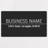 防水シンプル白黒業 ラベル (デザイン1)