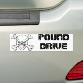 防水スカルのバンパーステッカー バンパーステッカー (車上)