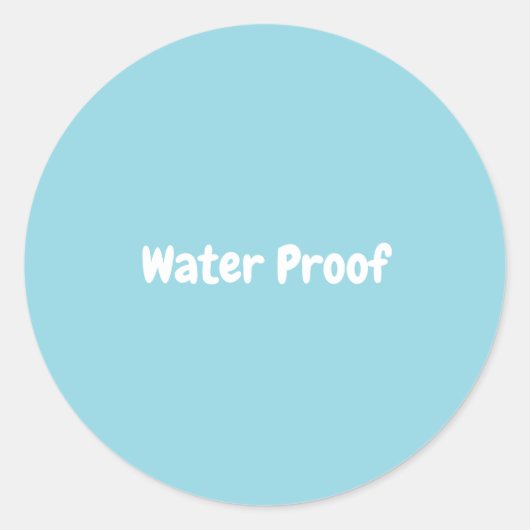 防水スプラッシュフリーパッケージ - 青 カスタムラベル ラウンドシール (正面)