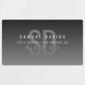 防水ダークモダングはっきりしたレイのアドグラデーションレス ラベル (デザイン1)