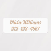 防水デイケア新学期娘の名前 ラベル (デザイン1)