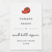 防水トマトソース、マリナーラ、パスタラベル ワインラベル (シングルラベル)
