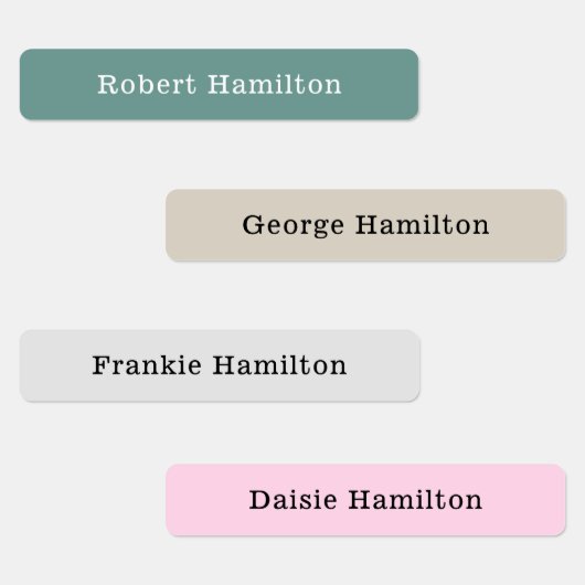 防水ネームラベル 現代の子供用 オーダーメイド ラベル (グループ)