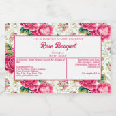 防水バラ石鹸包装ラベル フードラベル (シングルラベル)