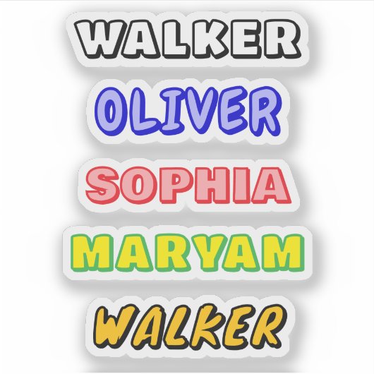 防水パーソナライズされた名ギフトデカールシール シール (正面)