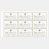 防水ビーズワックスキャンドルラベル縁ど金ゴールドビー ラベル (シート)