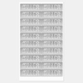 防水フェージンググレーグラデーションアドレス ラベル (シート)